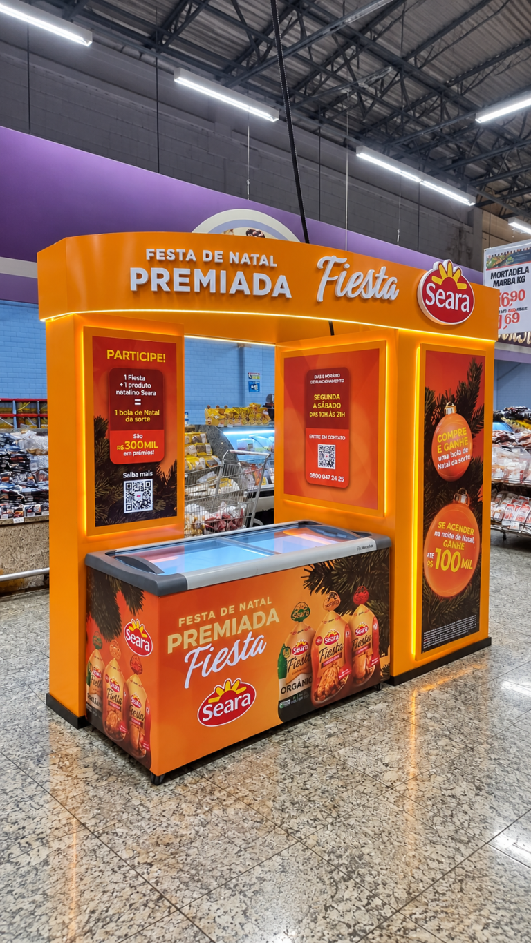 ilha refrigerada + posto de troca